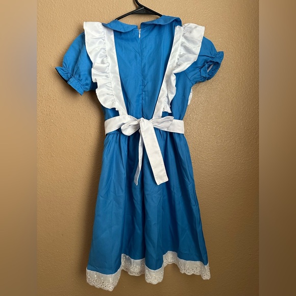 Halloween Alice Costume Blue Peter Pan Collar Dress with White Apron - Picture 6 of 8